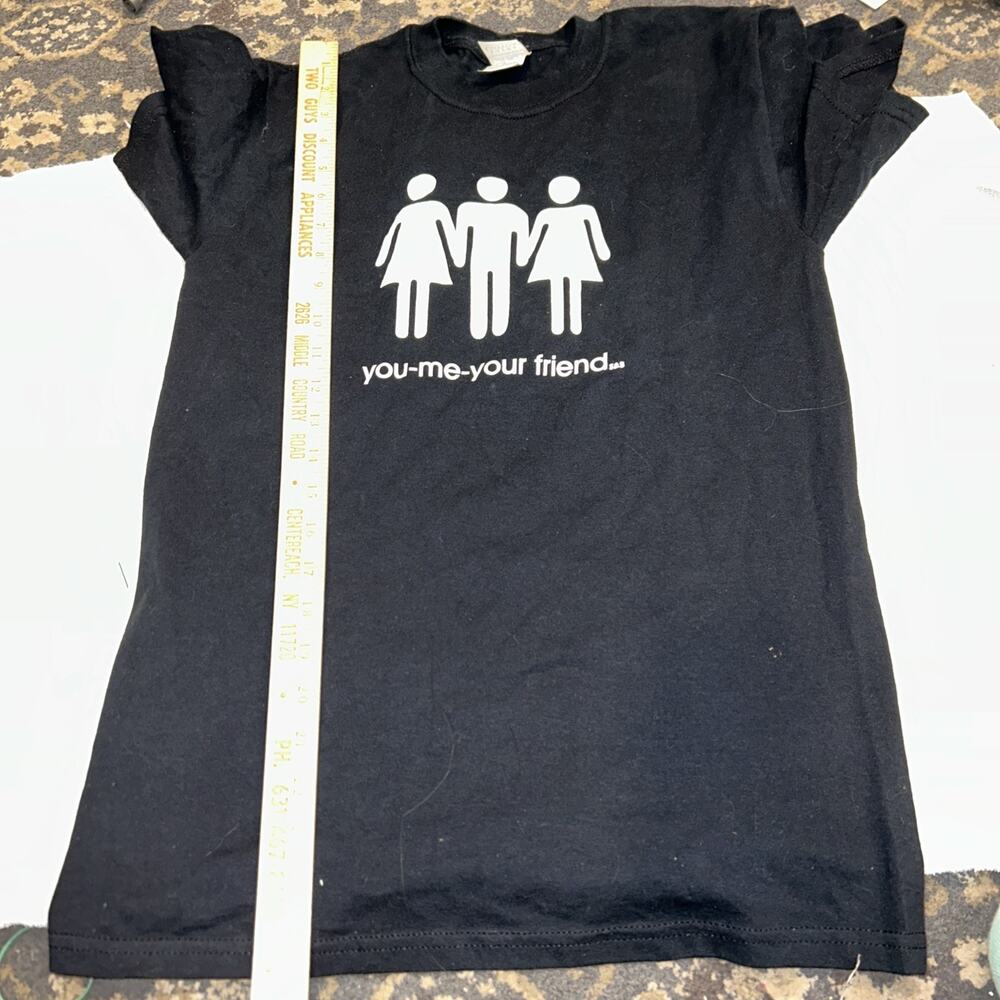 Vintage You Me Your Friend Tshirt Threesome Size Small NWOT